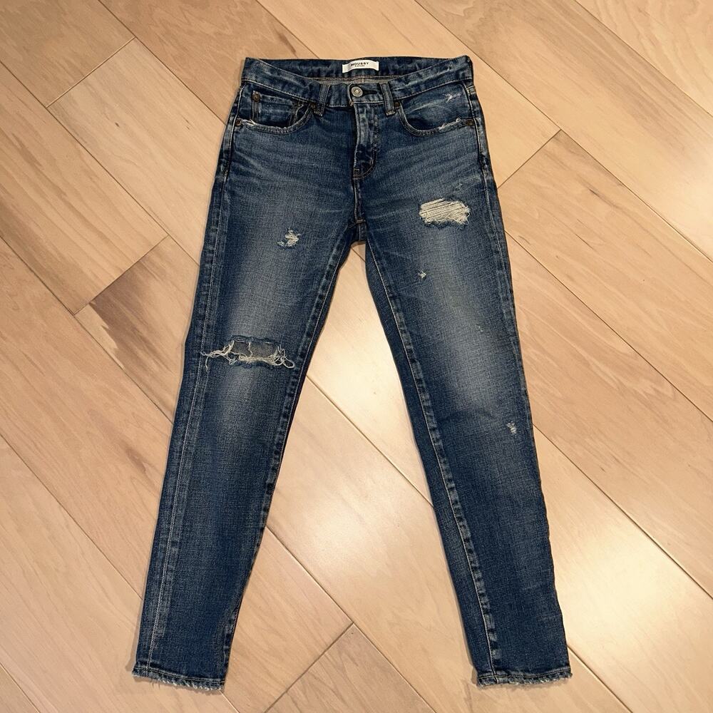 Moussy Vintage Howa Distressed Blue Jean Women's 27